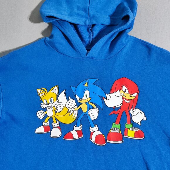 Old Navy Sonic the Hedgehog hoodie boys size XXL (18) blue with graphic design - Picture 2 of 11